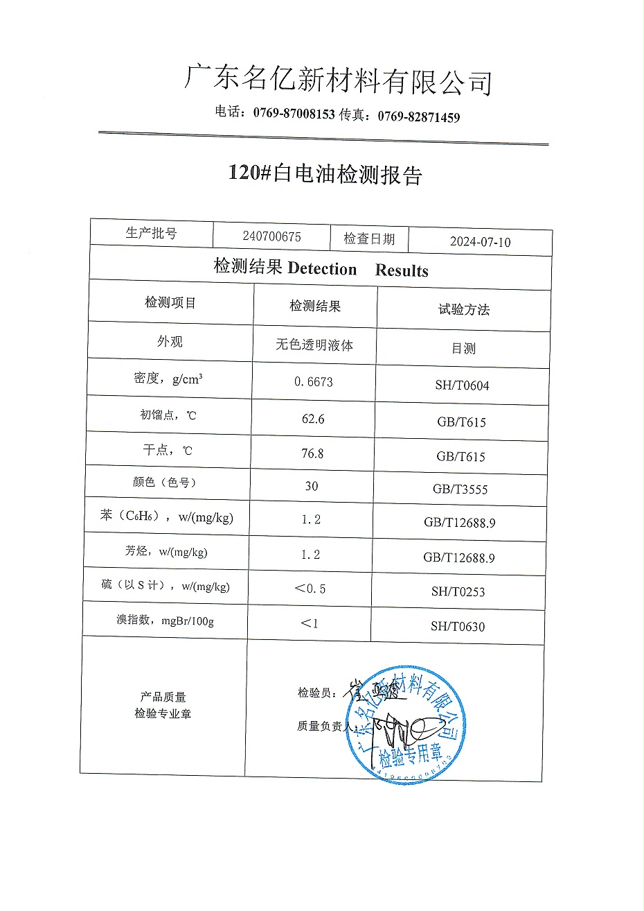 120#白电油